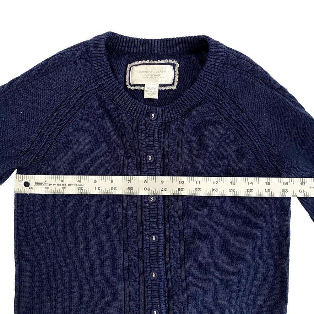 American Eagle Outfitters | Knitted Button Down Cardigan | Blue | Size: Medium - Picture 7 of 8